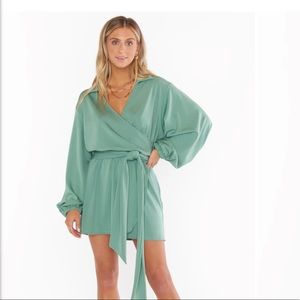 NWTS Showmeyourmumu Chloe Collared Dress ~ Sage
